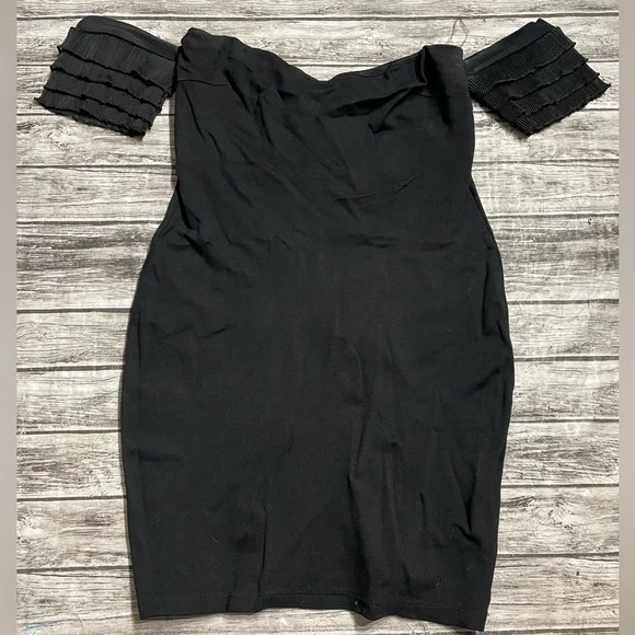 Womens small Glare little black dress sexy off the shoulder great condition mini - Picture 4 of 6